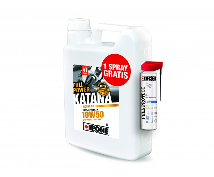 Ipone PACK Katana 10W50 + Spray Full Protect